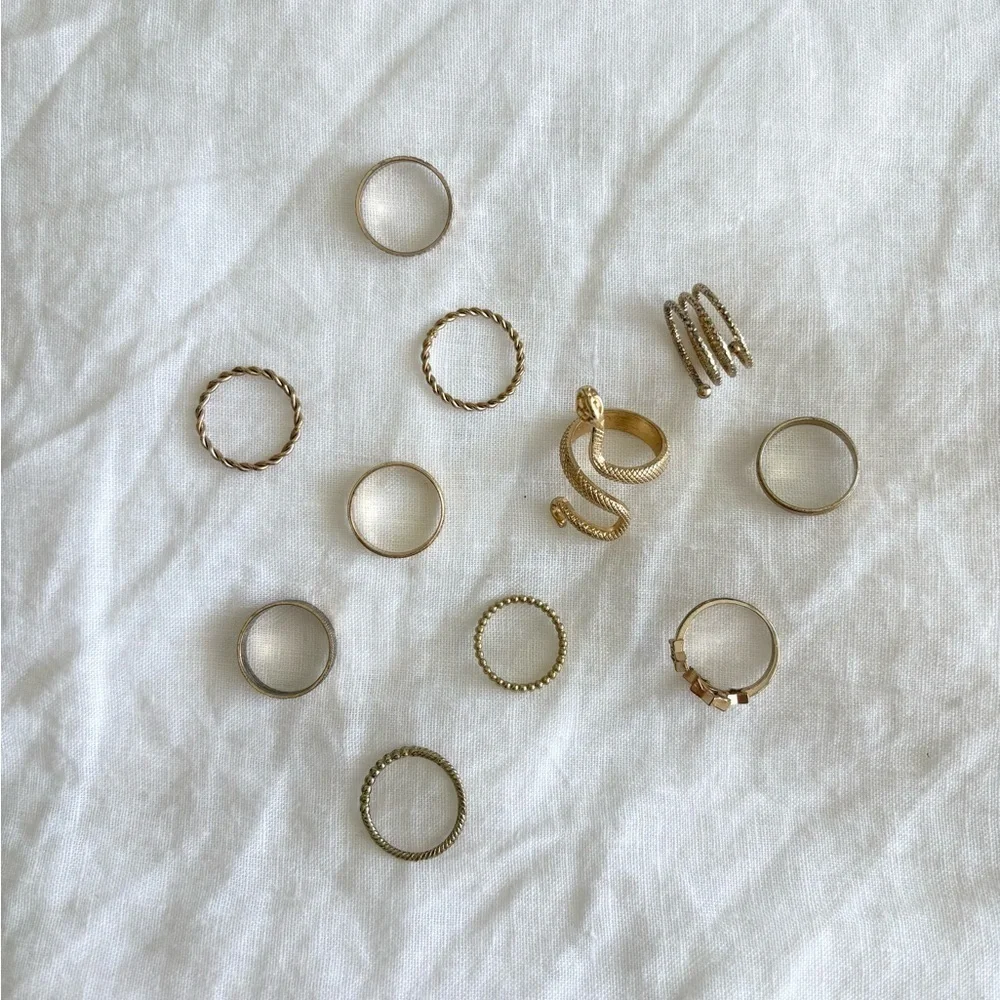 Wild Fable Gold Ring Set